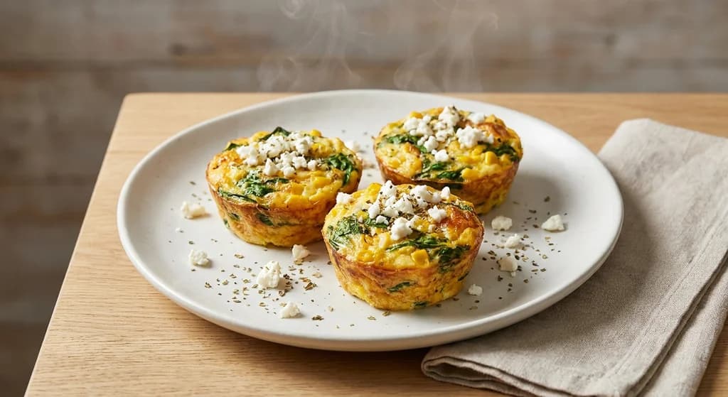 Sweet Corn & Egg Mini Frittata