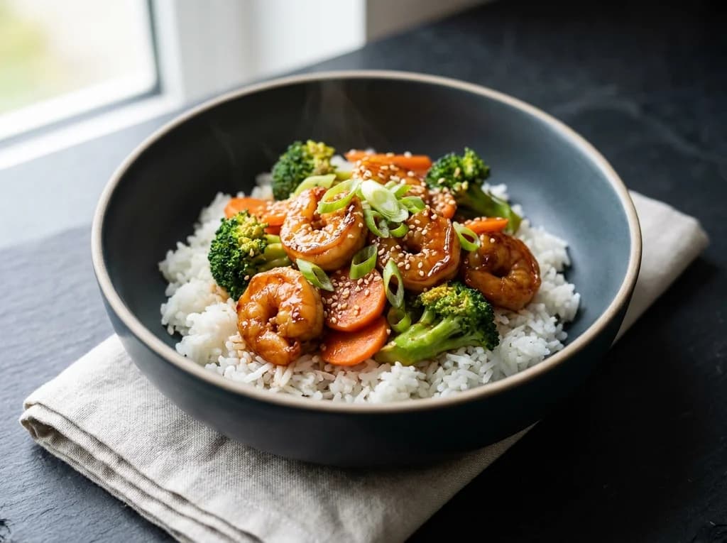 Teriyaki Shrimp Rice Bowl