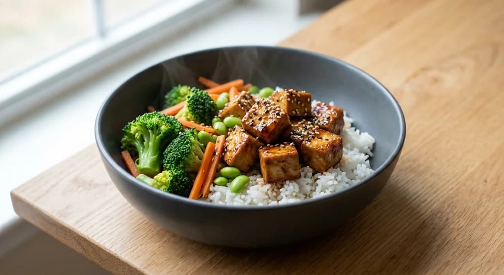 Teriyaki Tofu Rice Bowl