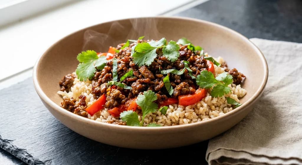 Thai Basil Beef Smash Bowl