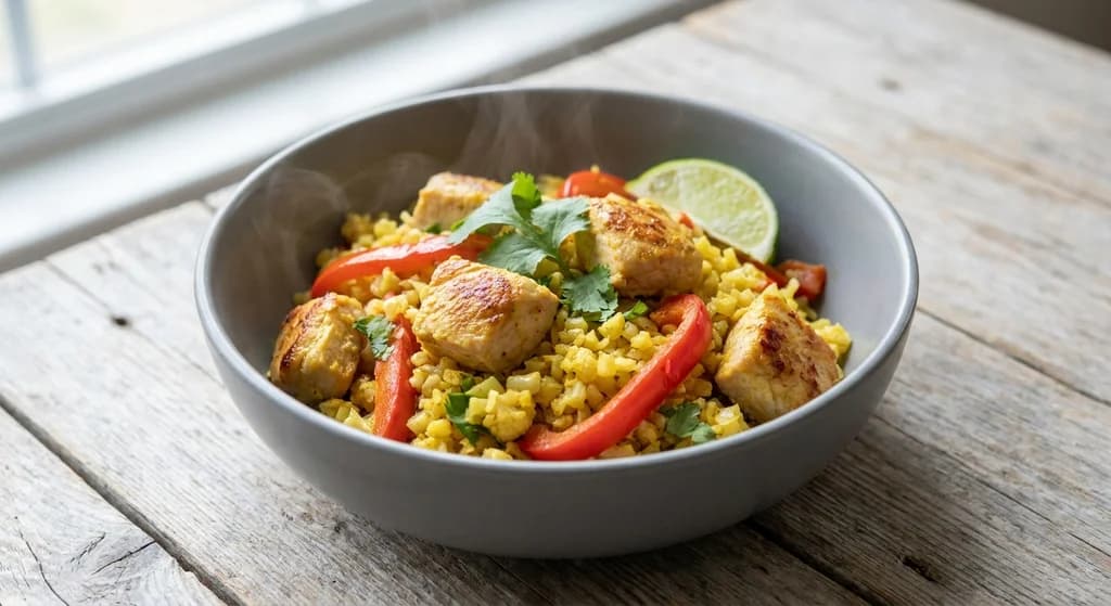Thai Chicken Cauliflower Rice