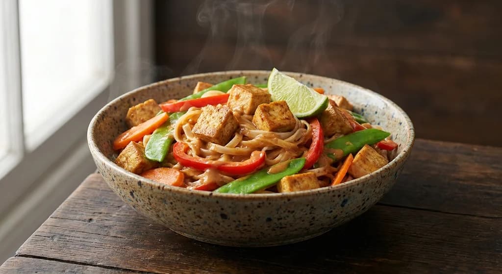 Thai Peanut Tofu Noodles