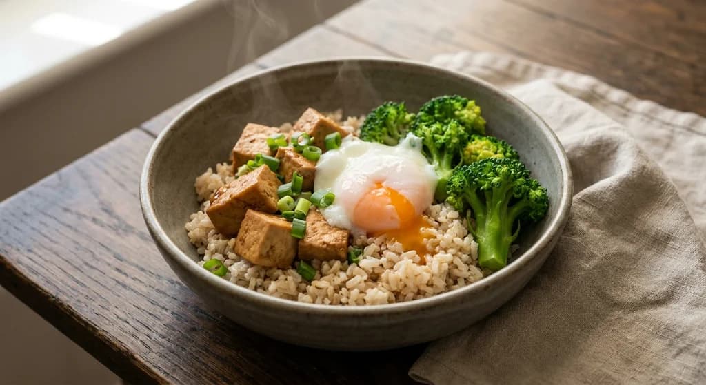 Tofu & Egg Rice Bowl