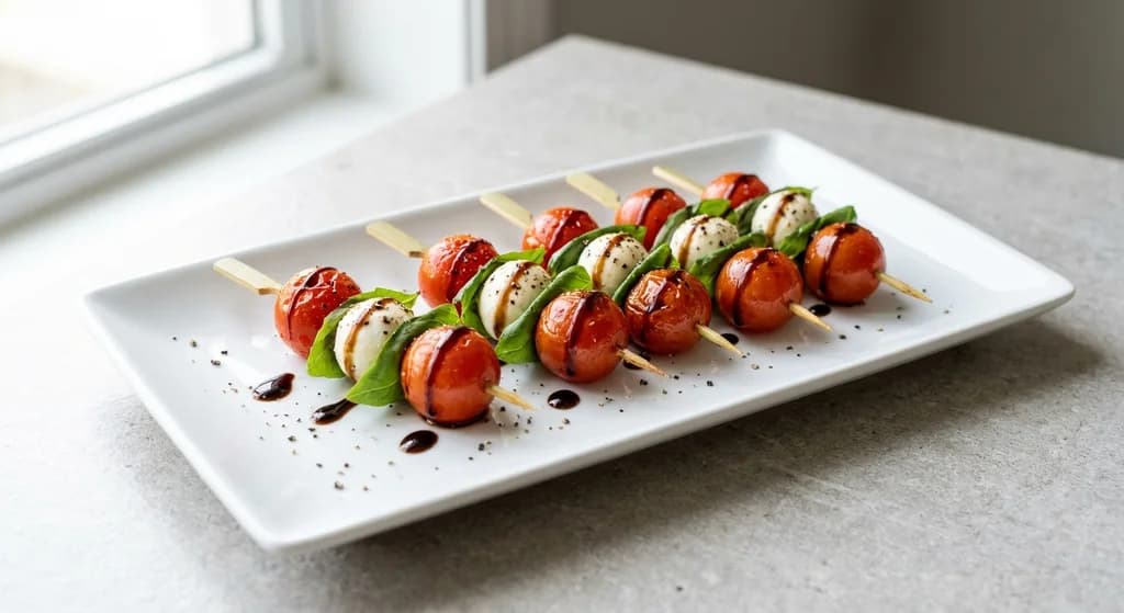 Tomato & Bocconcini Caprese Skewers