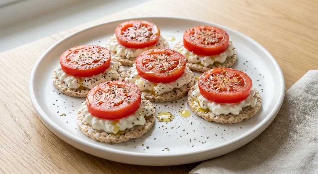 Tomato & Cottage Cheese Crackers