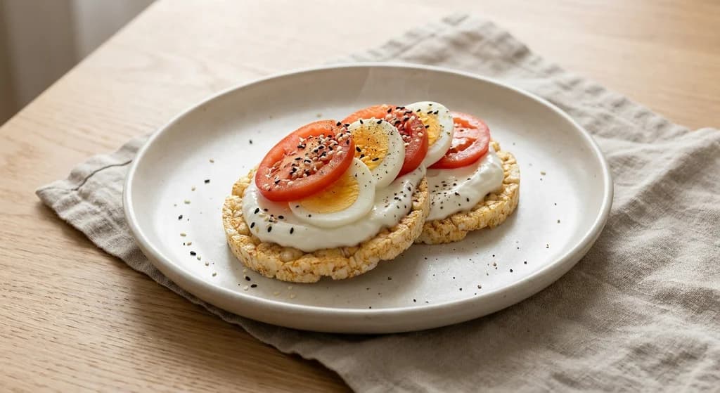 Tomato & Egg Rice Cakes