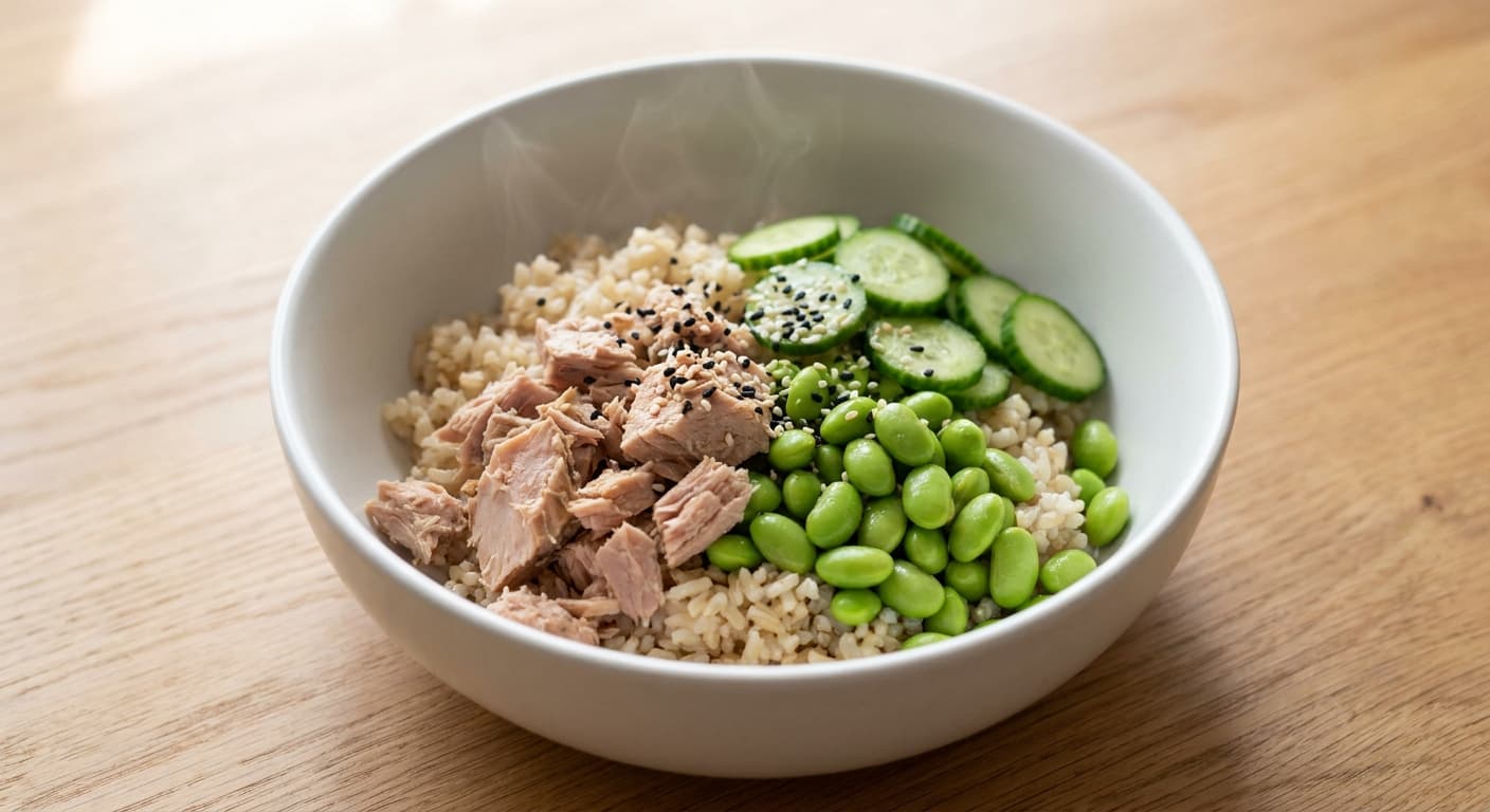 Tuna and Edamame Rice Bowl