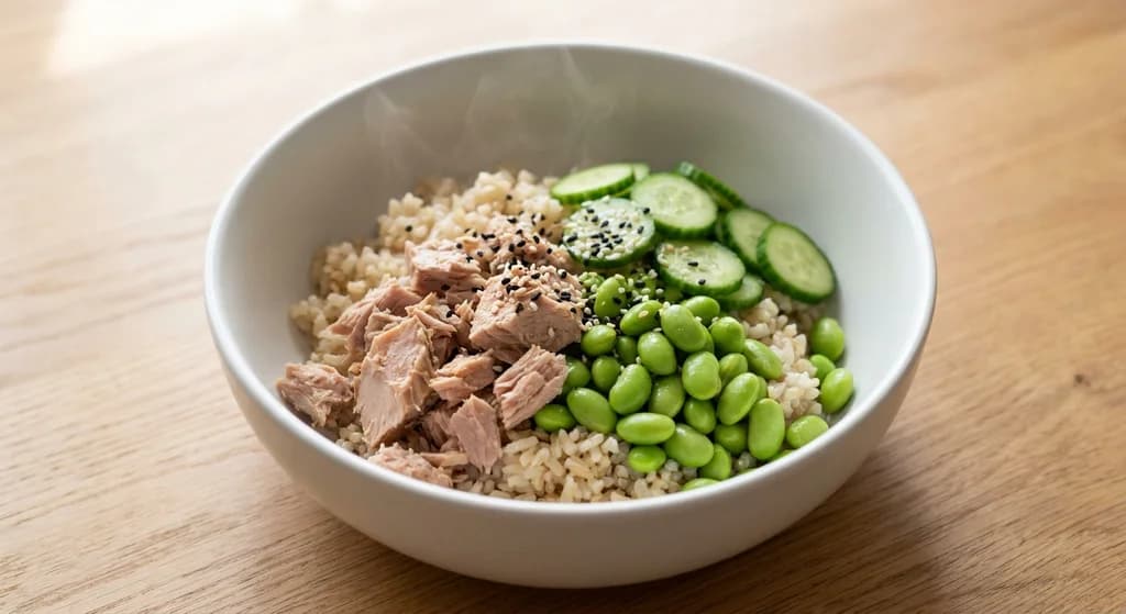 Tuna and Edamame Rice Bowl