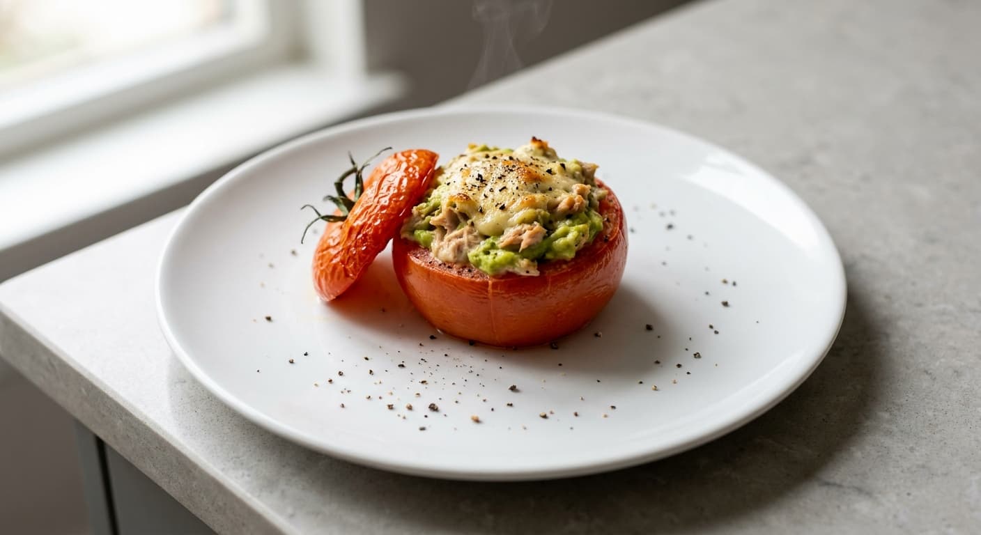 Tuna & Avocado Stuffed Tomato
