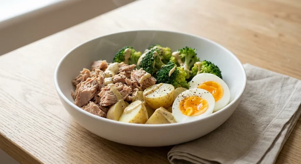 Tuna, Broccoli & Egg Potato Bowl