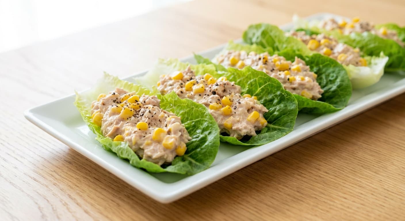 Tuna & Corn Lettuce Wraps
