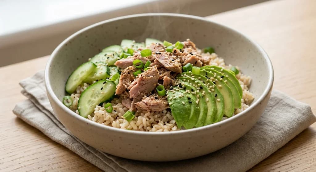 Tuna & Cucumber Rice Bowl