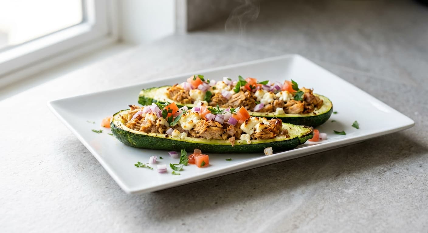 Tuna-Stuffed Zucchini Boats