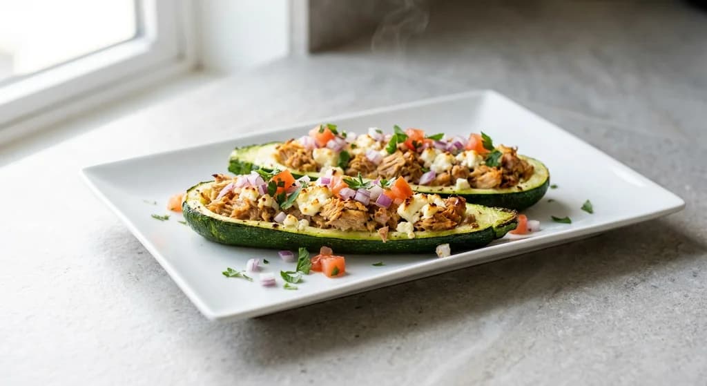 Tuna-Stuffed Zucchini Boats