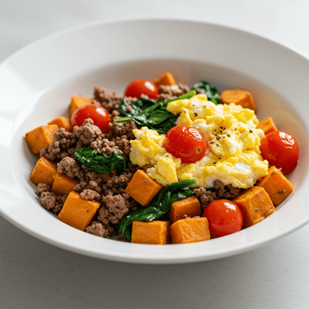 Beef & Sweet Potato Breakfast Skillet