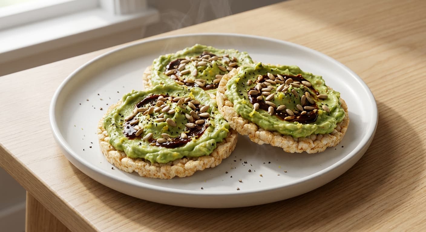 Vegemite & Avocado Rice Cakes