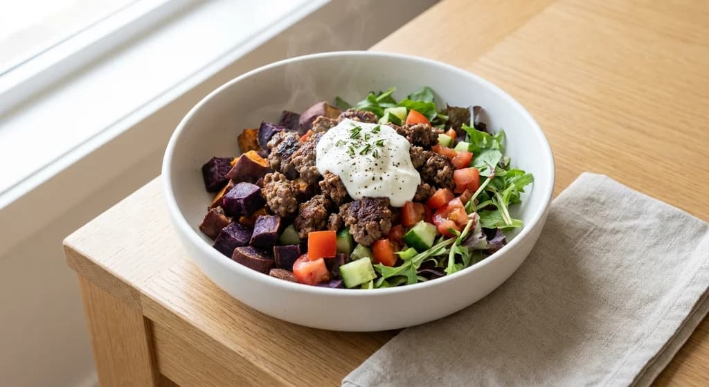 Vegemite Beef Burger Bowl