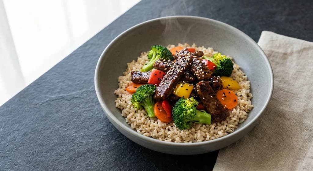 Vegemite Beef & Vegetable Rice Bowl