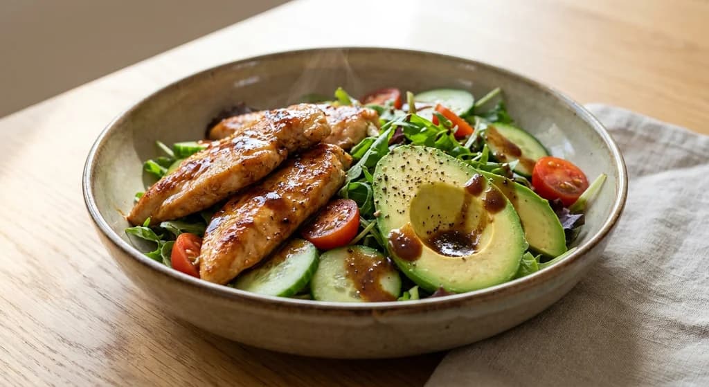 Vegemite Chicken & Avocado Salad