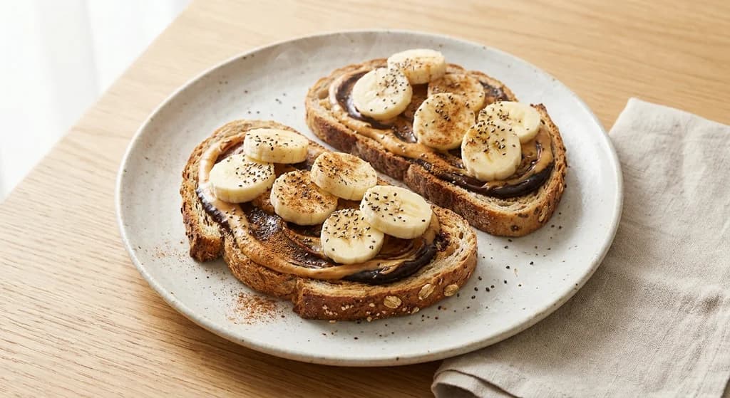 Vegemite & Peanut Butter Banana Toast