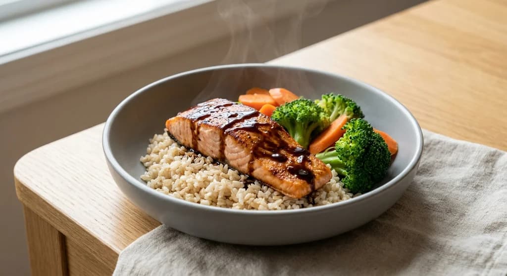 Vegemite Salmon & Veggie Bowl
