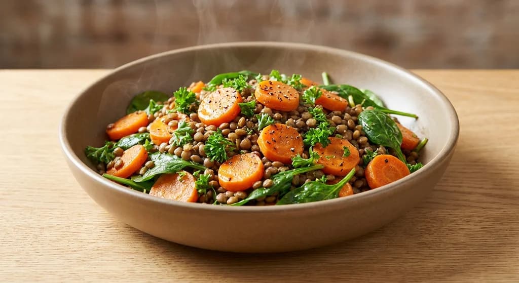 Warm Carrot & Lentil Salad