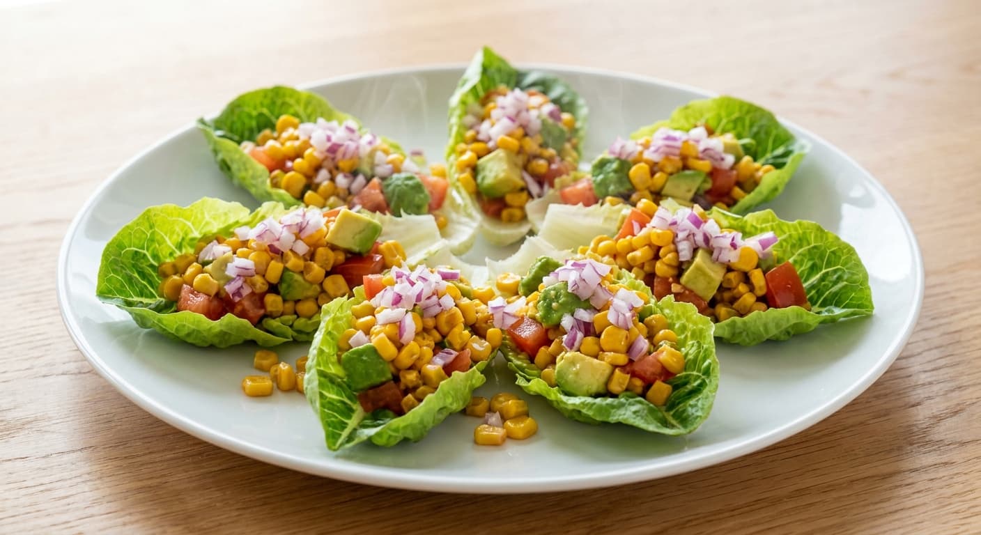Warm Corn & Avocado Salsa Cups