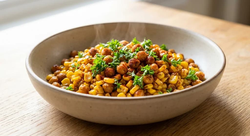 Warm Corn & Chickpea Bowl