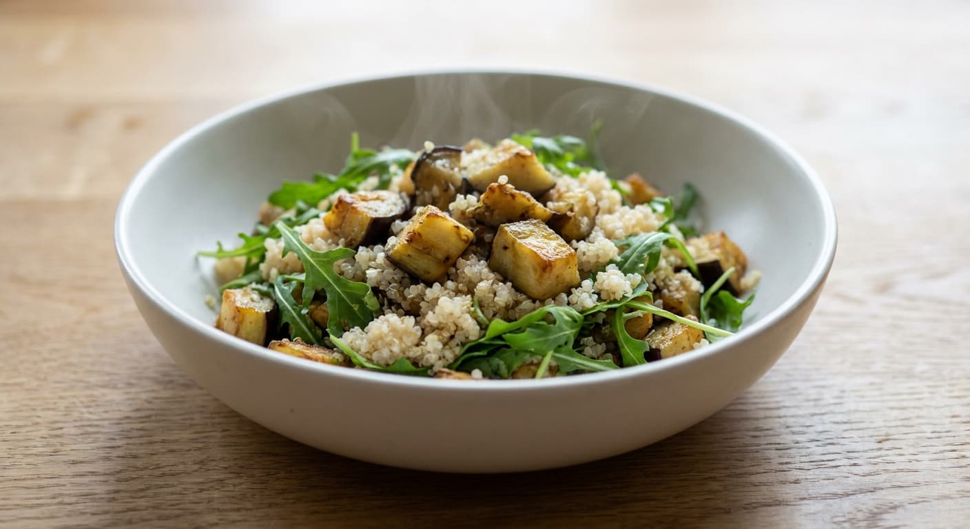 Warm Eggplant and Quinoa Salad