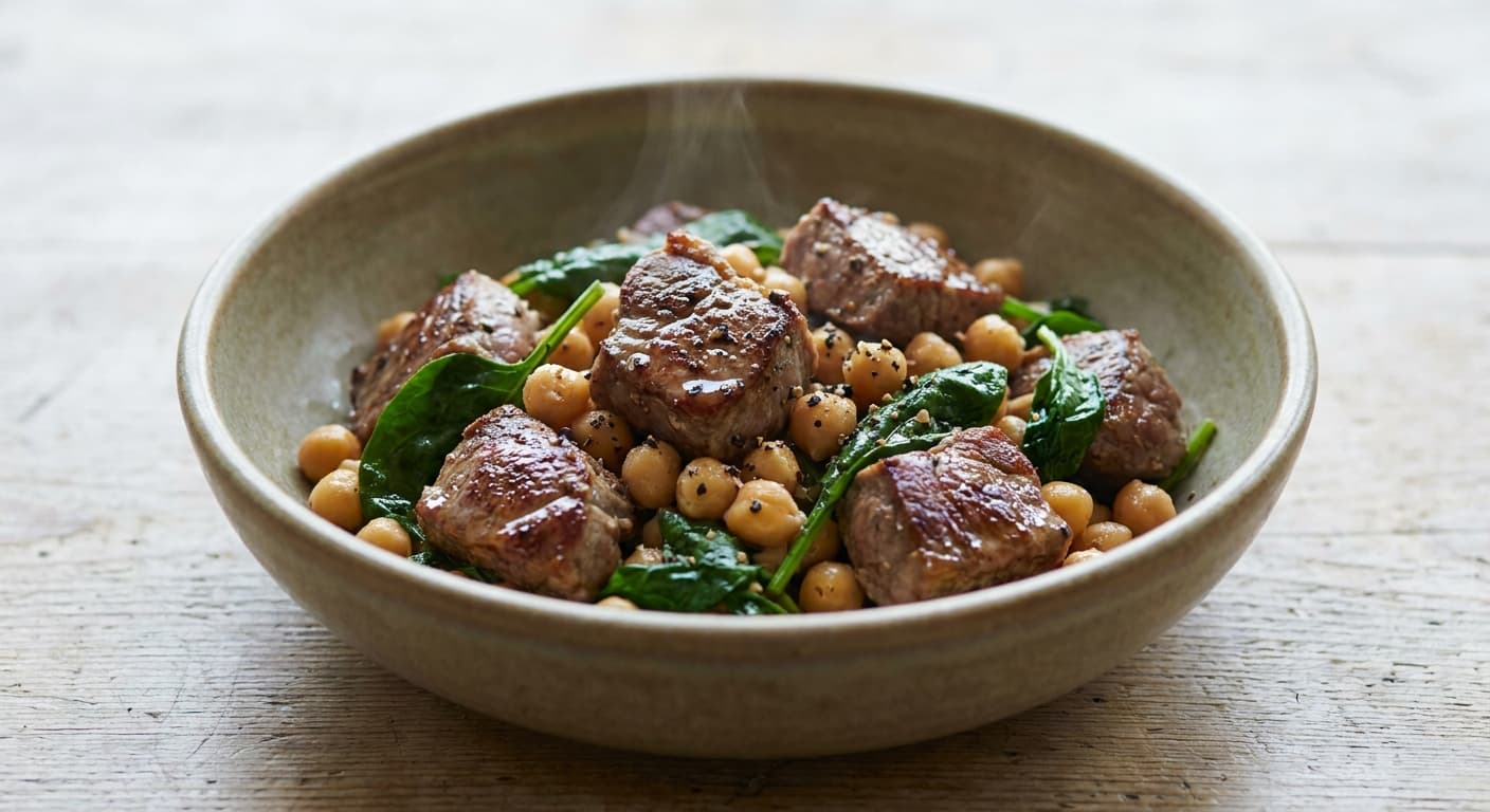 Warm Lamb and Chickpea Salad