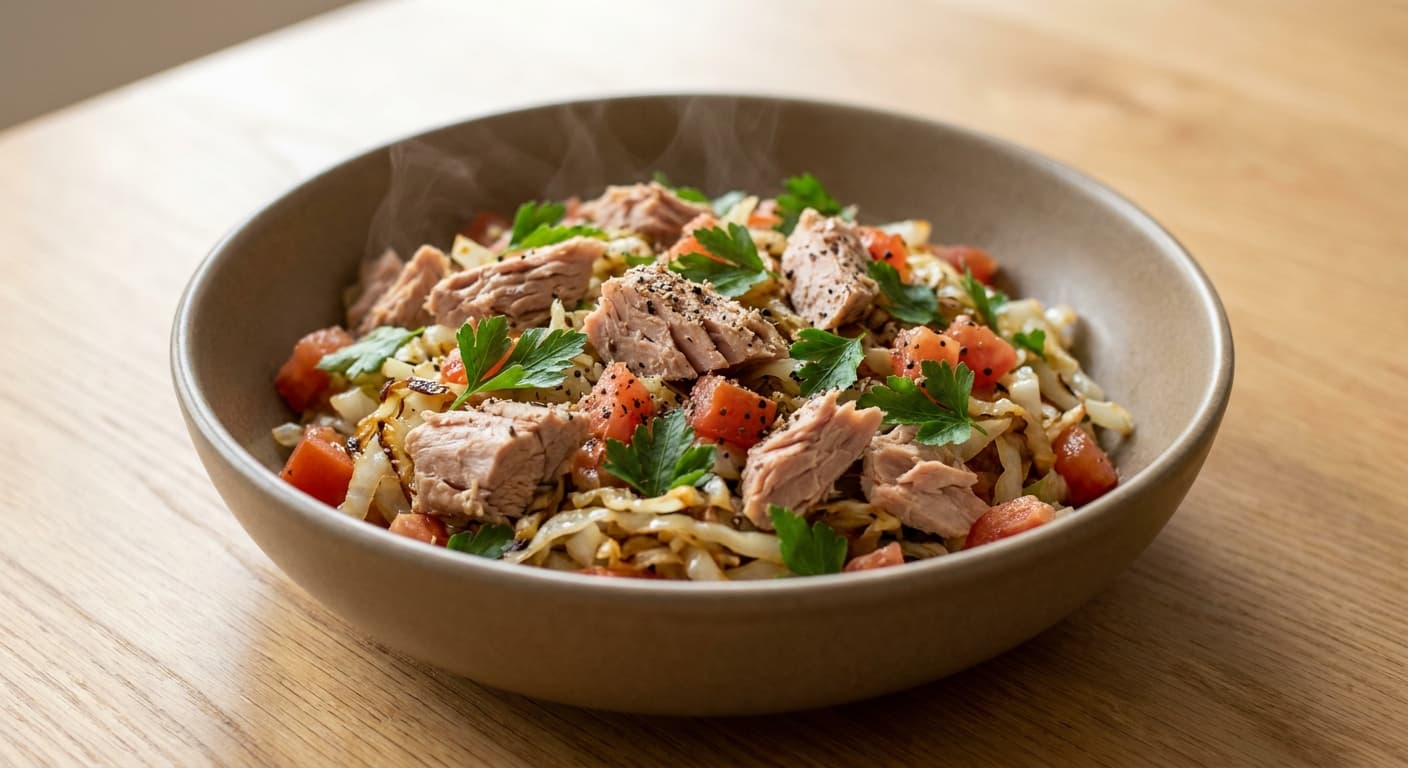 Warm Tuna and Cabbage Salad