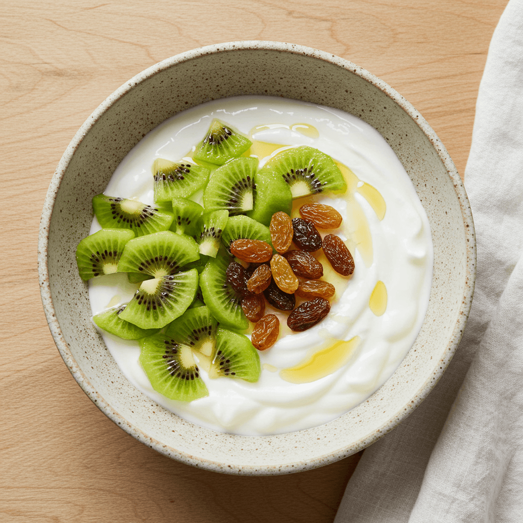 Yoghurt with Kiwifruit & Sultanas