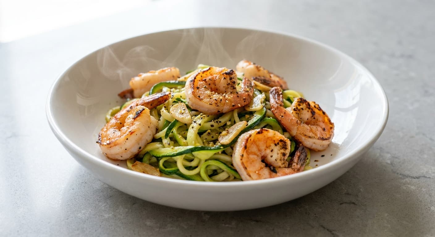 Zucchini Noodles & Prawns