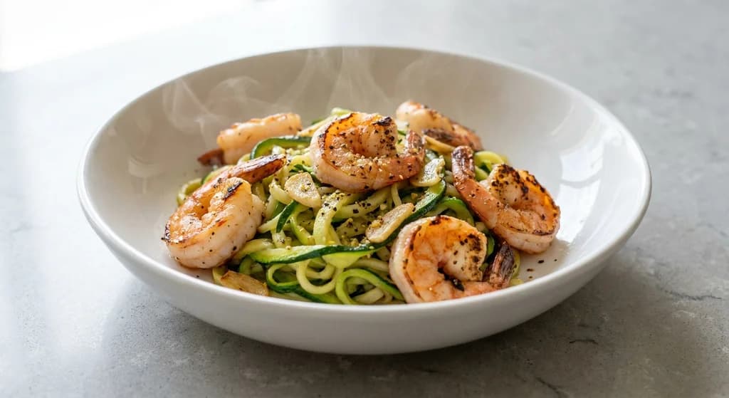 Zucchini Noodles & Prawns