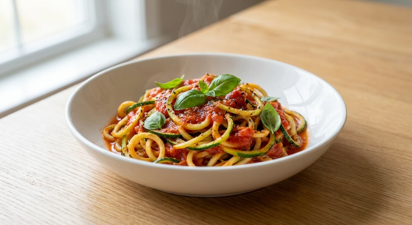 Zucchini Noodles with Tomato Sauce